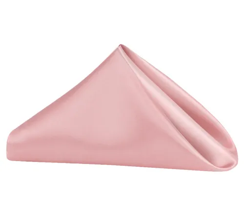 Serviette de table dusty-rose satin