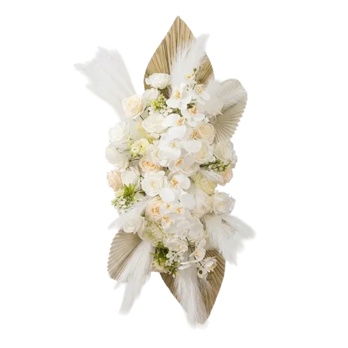 Bouquet de fleurs blanches 120cm