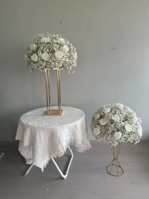 Bouquet de fleurs blanches 60cm