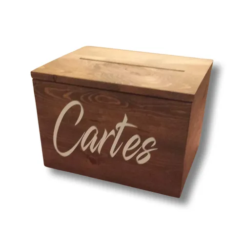 Boîte en bois pour cartes