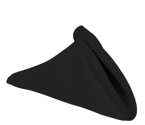 Serviette de table noire polyester