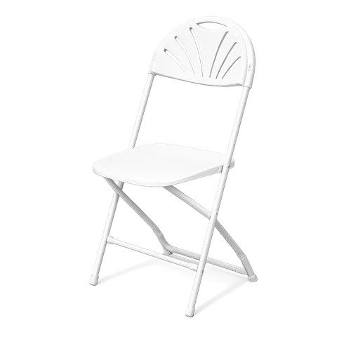 Chaise pliante blanche sans coussin