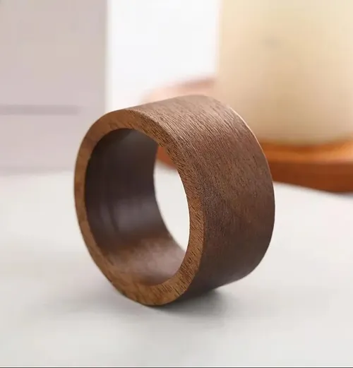 Anneau serviette en bois