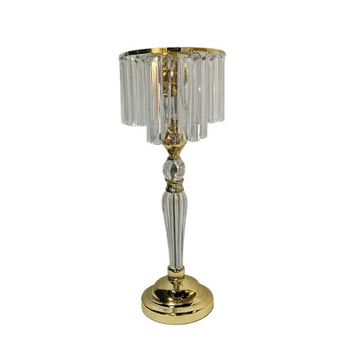 Centre de table or et transparent 25x65cm