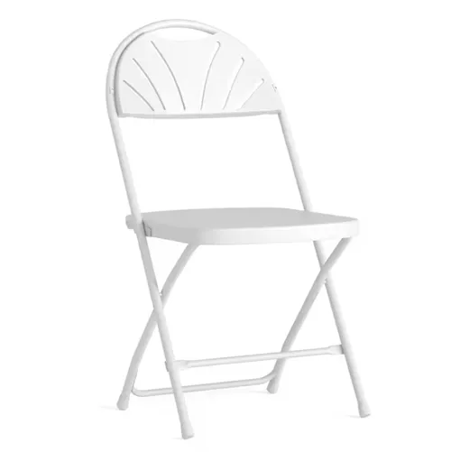 Chaise pliante blanche sans coussin