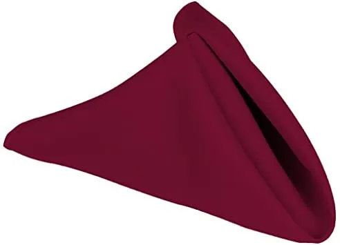 Serviette de table rouge polyester