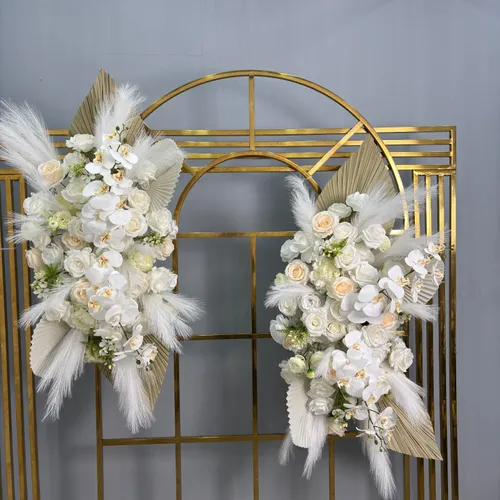 Bouquet de fleurs blanches 120cm