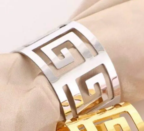 Attache serviette spirale argent