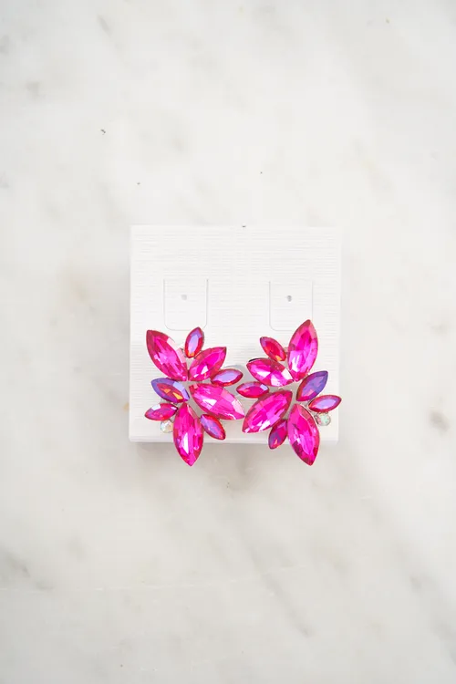 Flor strass - aro fucsia KW-8183