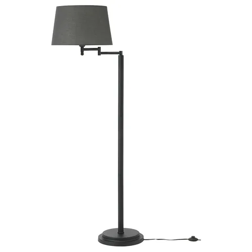 Black Metal Floor Lamp with swing arm