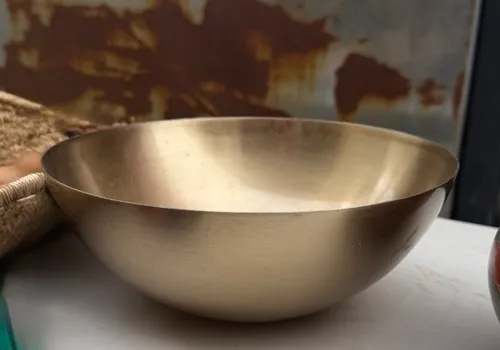 Large Brass Fruit Bowl