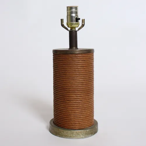 Brown Woven Lamp