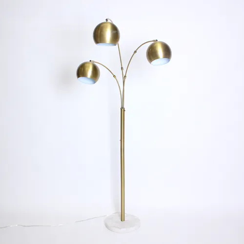 Brass Metal 3 Globe Floor Lamp