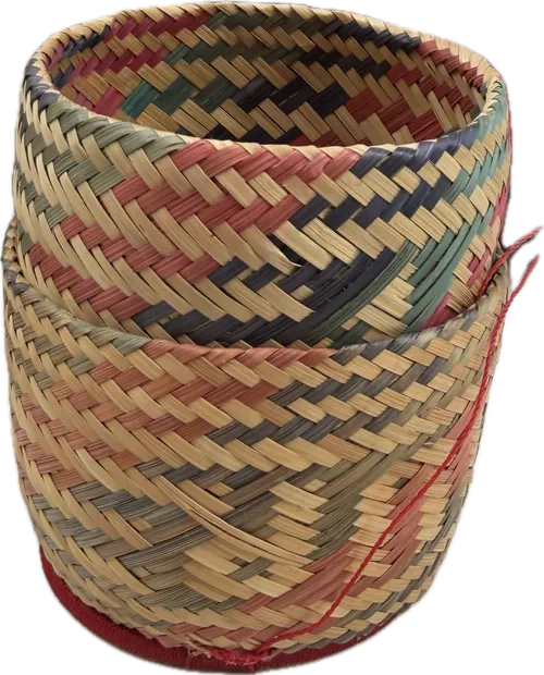 Small Handwoven Choctaw river cane basket