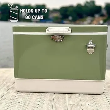 Modern Metal Cooler - vintage style - green/sage