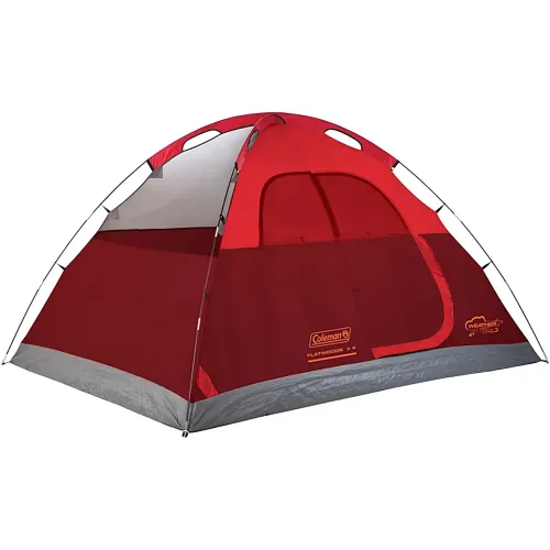 red camping tent