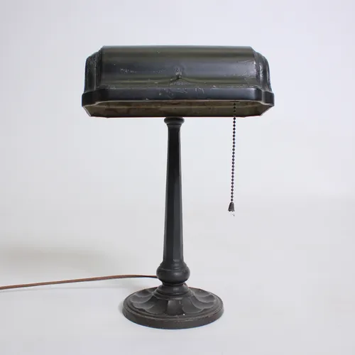 Black Iron Bankers Desk Lamp