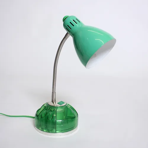 Green Desk Lamp w/ Plastic Base 