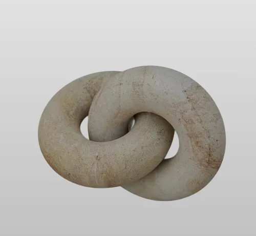 Beige Chain stone sculpture - decor - smalls