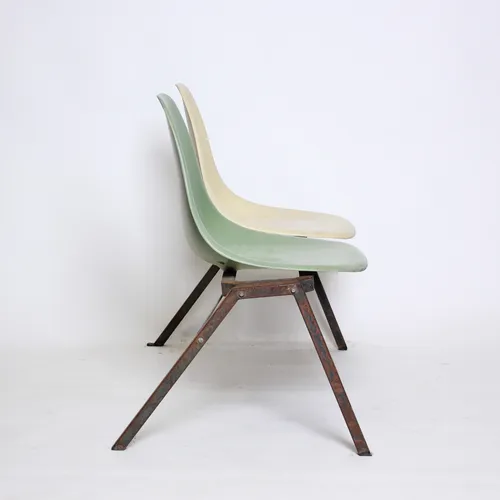 Green & Yellow Fiberglas Laundromat Bench