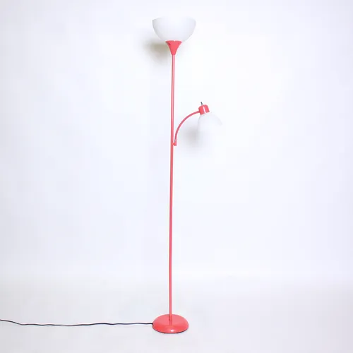 Pink Metal and Plastic Floor Lamp