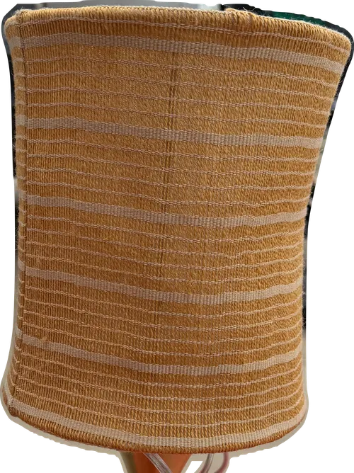 Tan Woven Vintage Lampshade - Medium