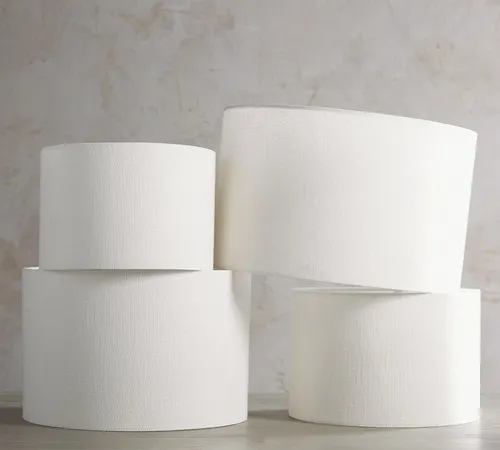 Medium Modern Linen Lampshade - beige/natural