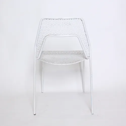 White Metal Chair 