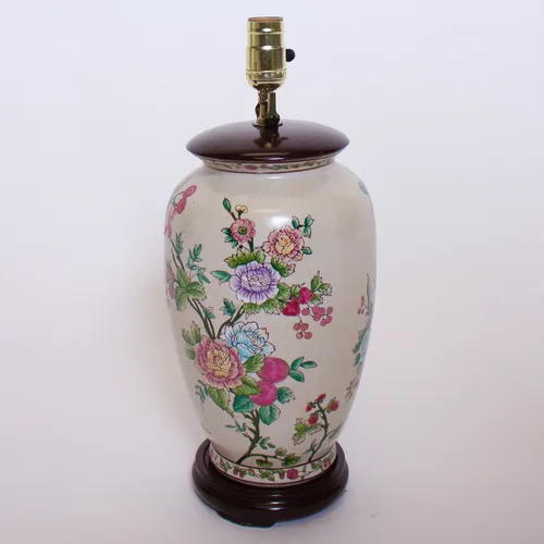 Ceramic Floral Lamp