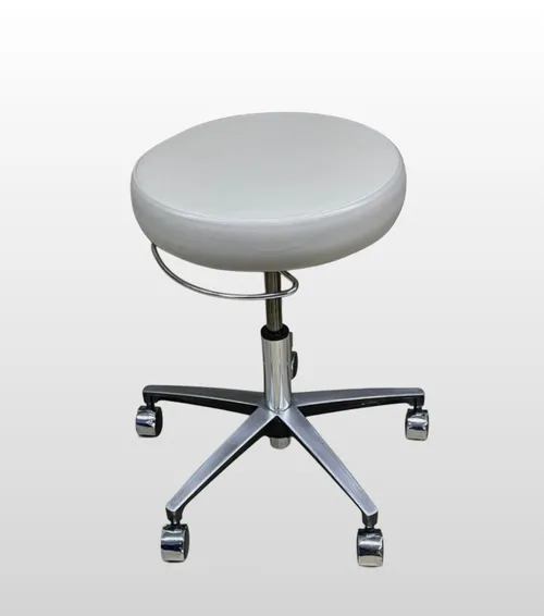 Gray Vintage Rolling Medical Stool