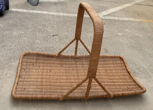 Vintage Open Picnic Basket