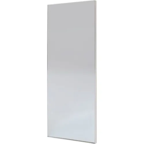 Brushed nickel mirror