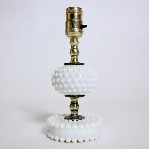 White Ceramic & Gold Metal Lamp