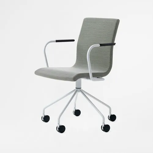 Gray Canvas Rolling Desk/Office Chair