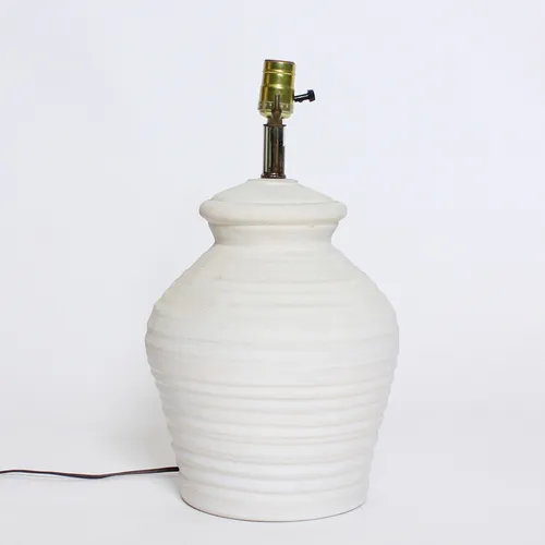 Cream Textured Plaster Lamp