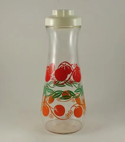 Vintage Hazel Ware Glass Juice Decanter