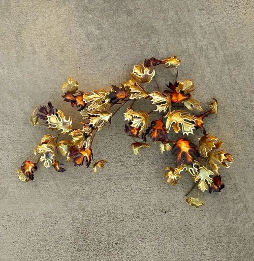 Curtis Jere MCM Maple leaf Wall Sculpture