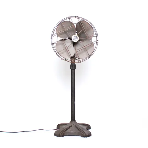 Brown Metal Vintage 1930s-40s Fan - Art Deco