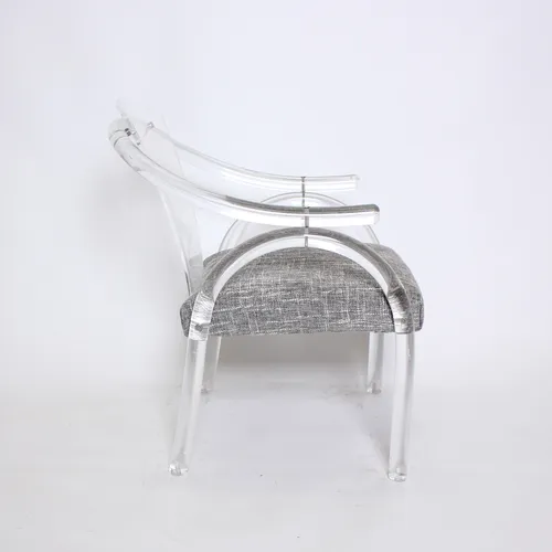 Grey Seat, Acrylic Ghost Chair 