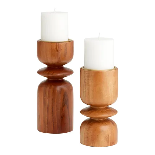 Sculptural Wood candle holder