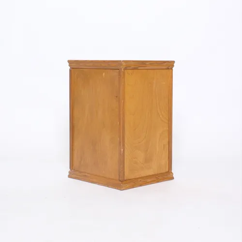 Natural Wood Pedestal or Side table