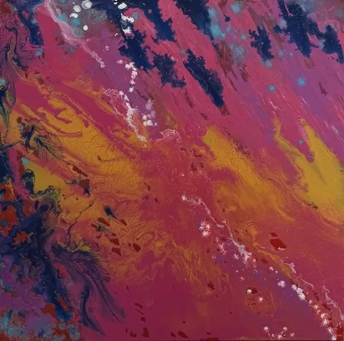 Large Cleared Original Wall art artwork - acrylic - 40