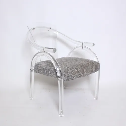 Grey Seat, Acrylic Ghost Chair 
