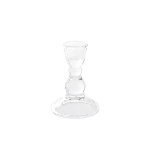 Glass ripple candle holder