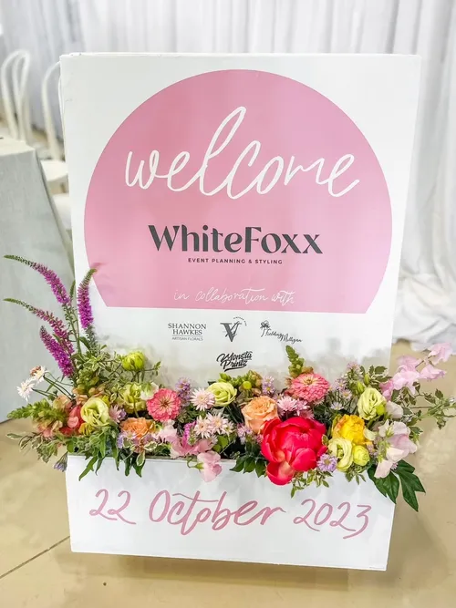 Flower Box Welcome Sign