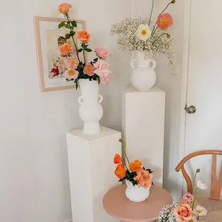 Plinths - white timber