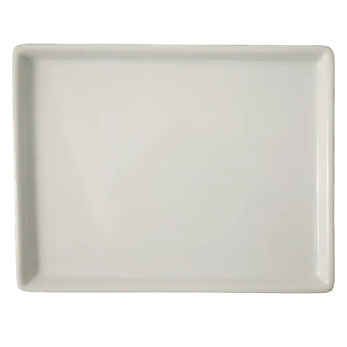 White Ceramic Low Profile Rectangular Side Plate