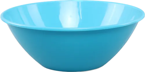 Solid Turquoise Plastic Serving Bowl