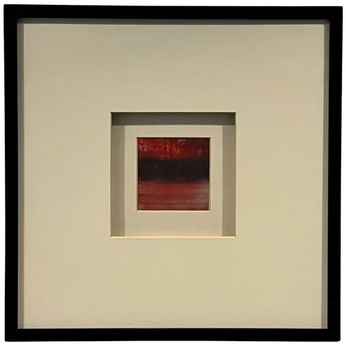 Red & Black Abstract In Black Frame