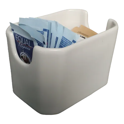 White Rectangular Diner Style Sugar Packet Vessel